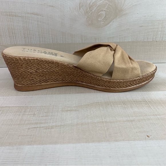 Tuscany Bronze Wedge Sandals - Picture 5 of 11